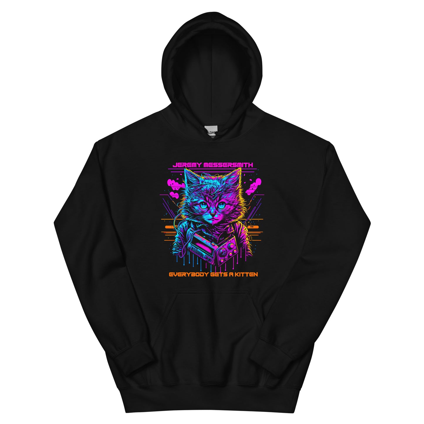 80s Synthwave Kitten Hoodie