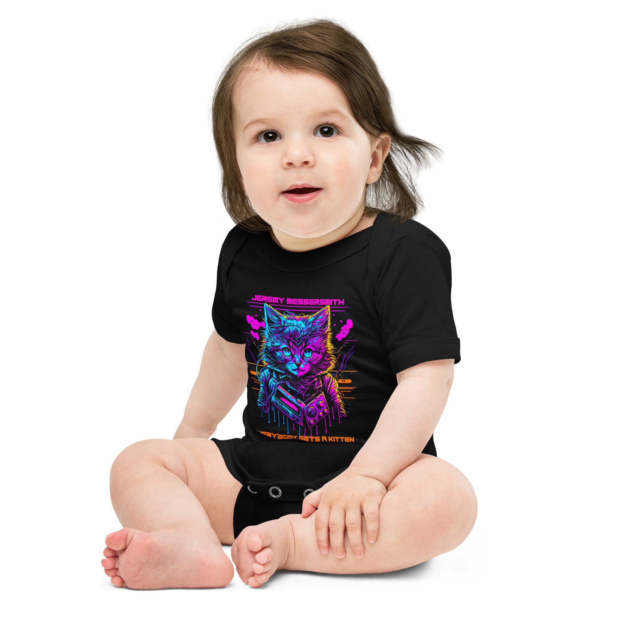 Baby Synthwave Kitten Onesie – jeremy messersmith