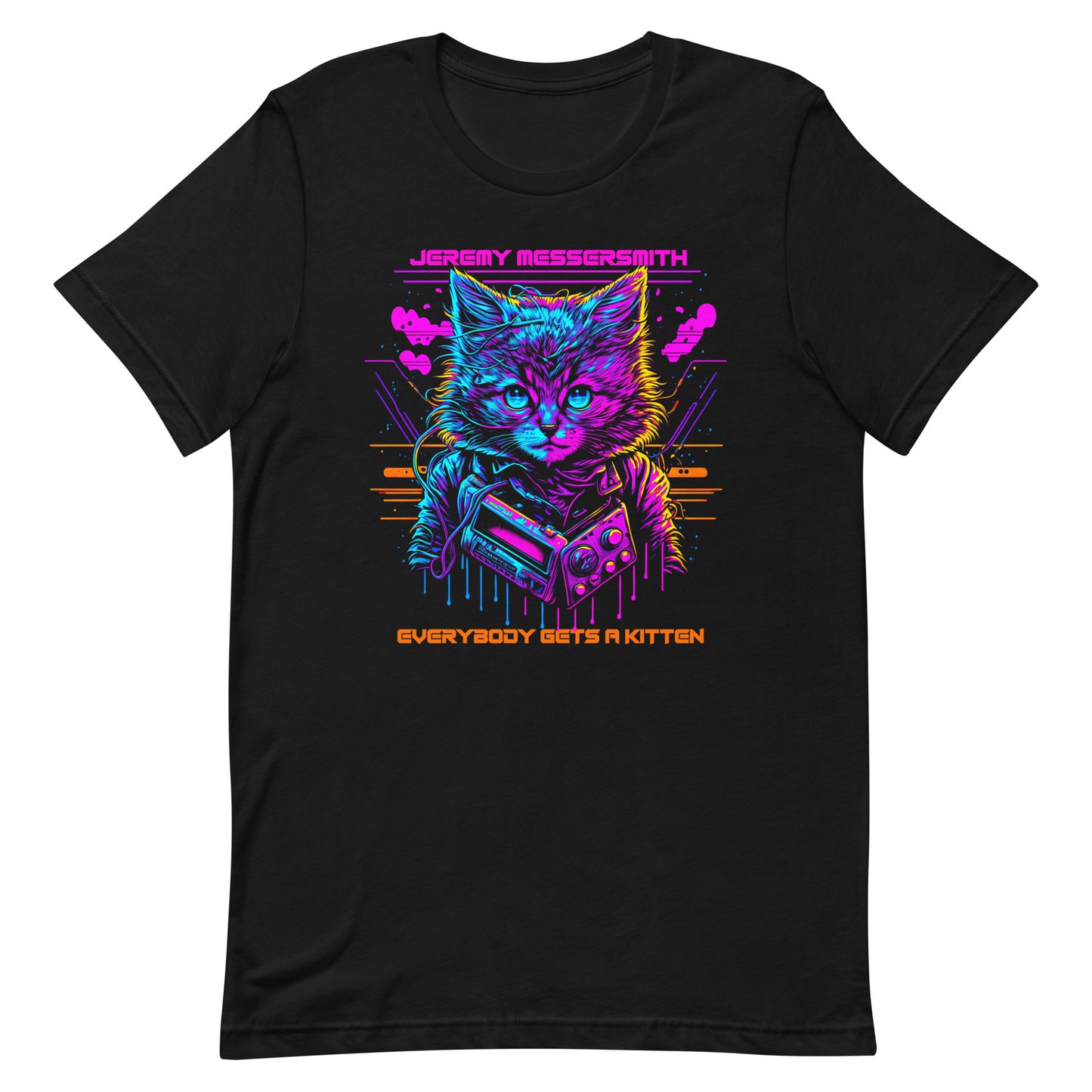 80s Synthwave Kitten T-shirt