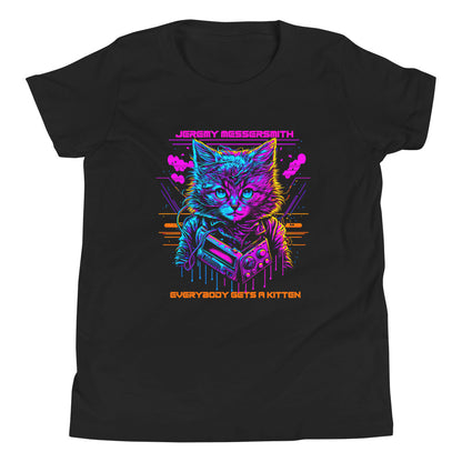 Youth Synthwave Kitten T-shirt